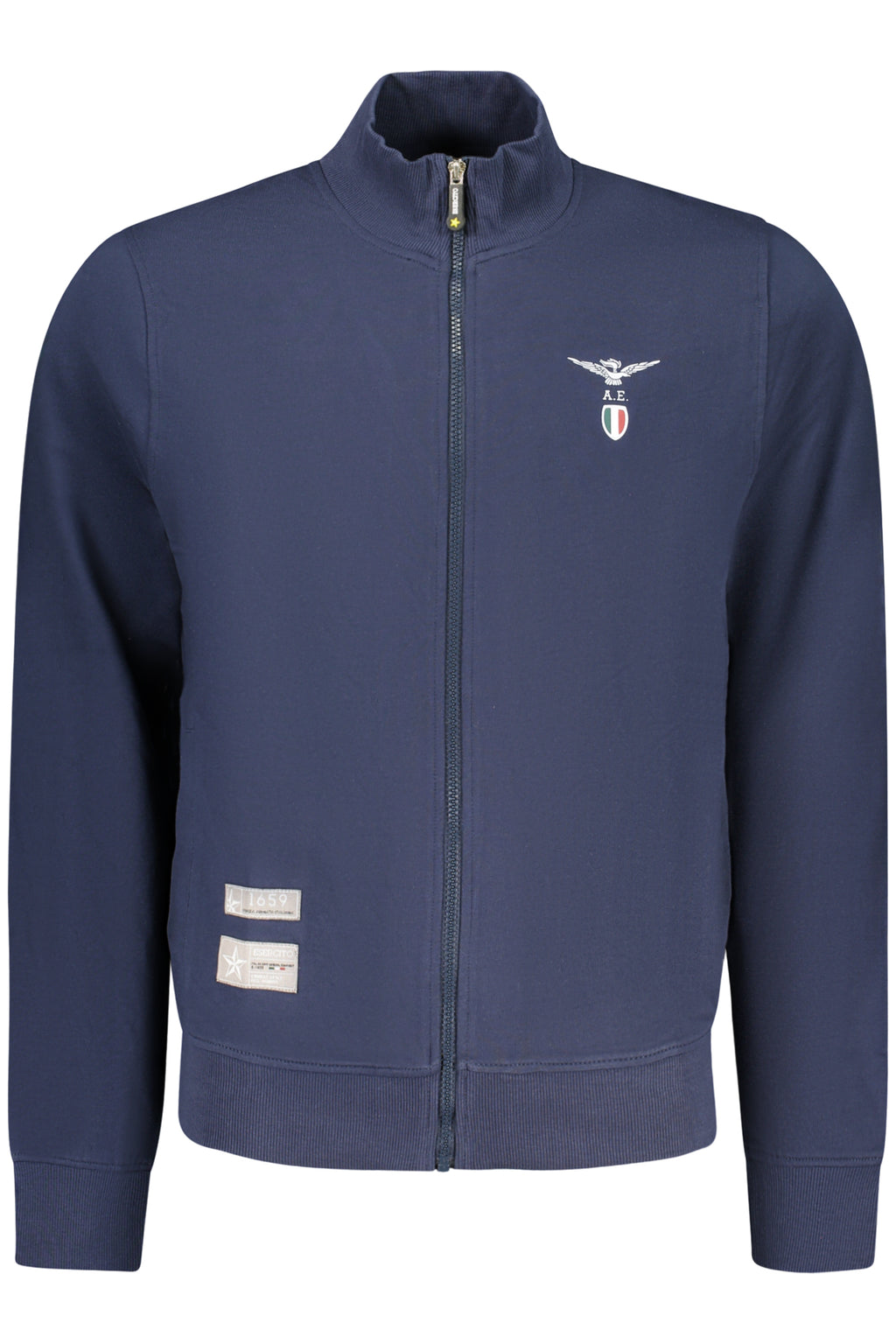Accademia Militare Felpa Con Zip Uomo Blu