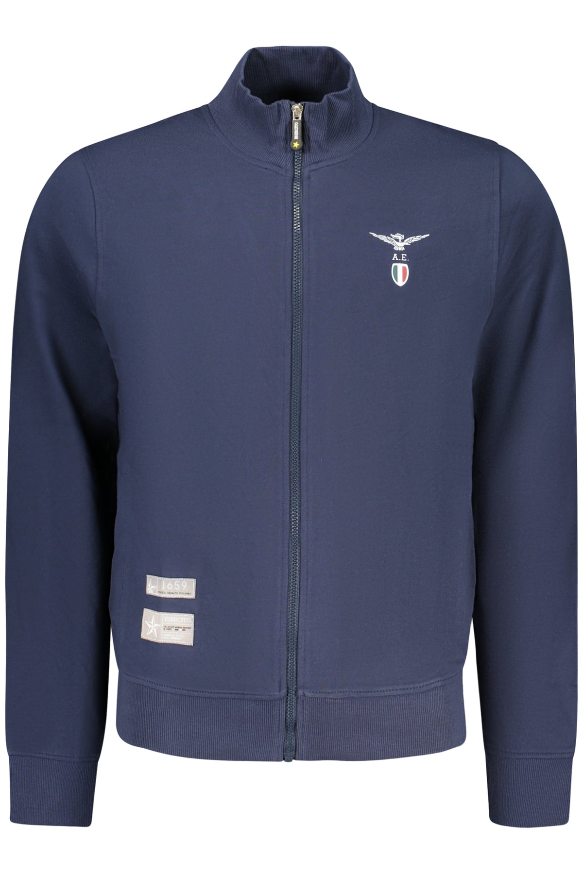 Accademia Militare Felpa Con Zip Uomo Blu