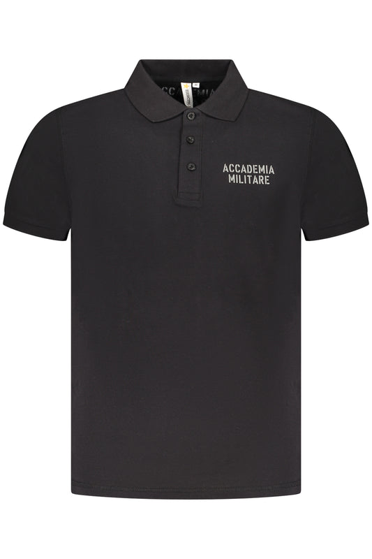 ACCADEMIA MILITARE POLO MANICHE CORTE UOMO NERO