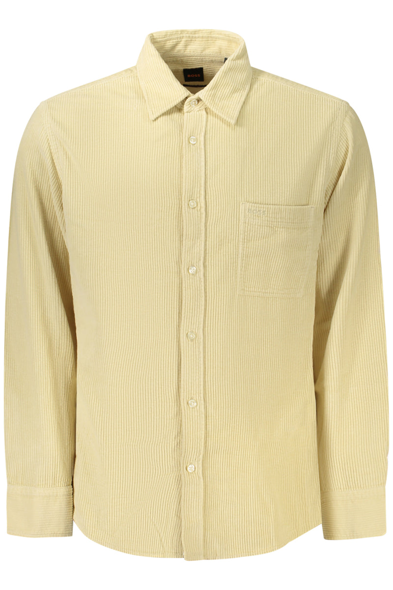 Boss Camicia Maniche Lunghe Uomo Beige
