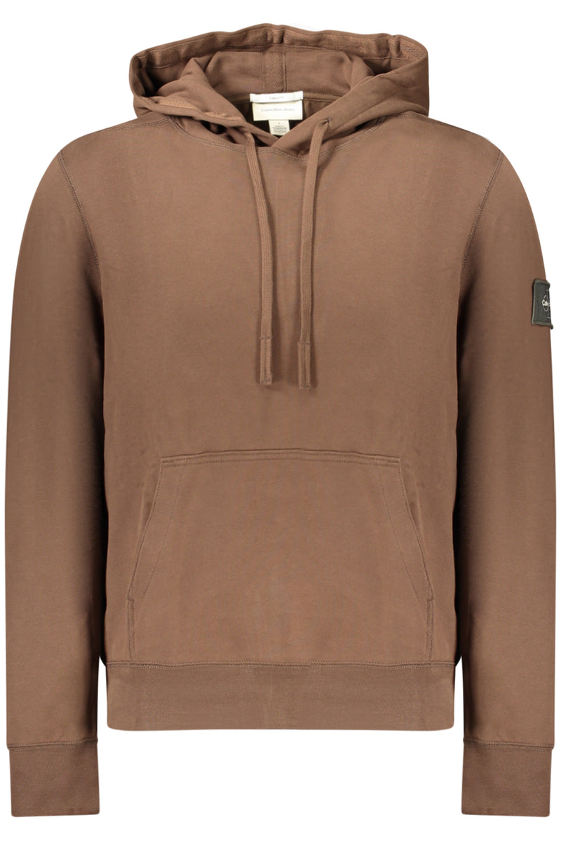 Calvin Klein Felpa Senza Zip Uomo Marrone