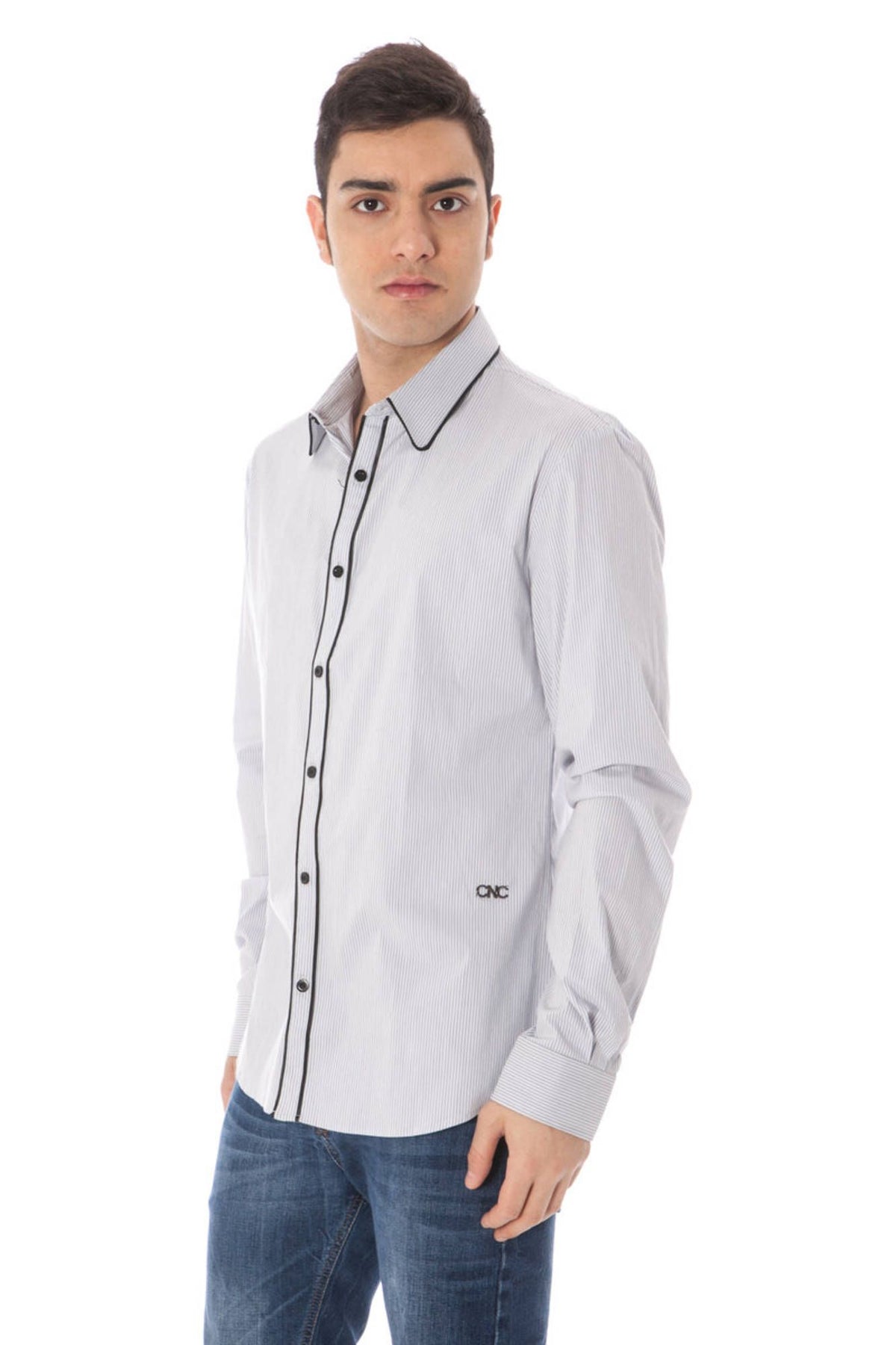 Costume National Camicia Maniche Lunghe Uomo Azzurro