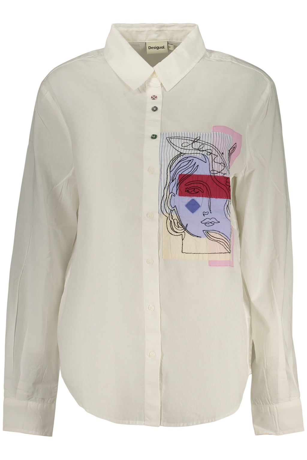 Desigual Camicia Maniche Lunghe Donna Bianco