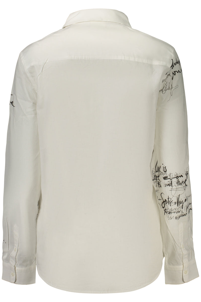 Desigual Camicia Maniche Lunghe Donna Bianco