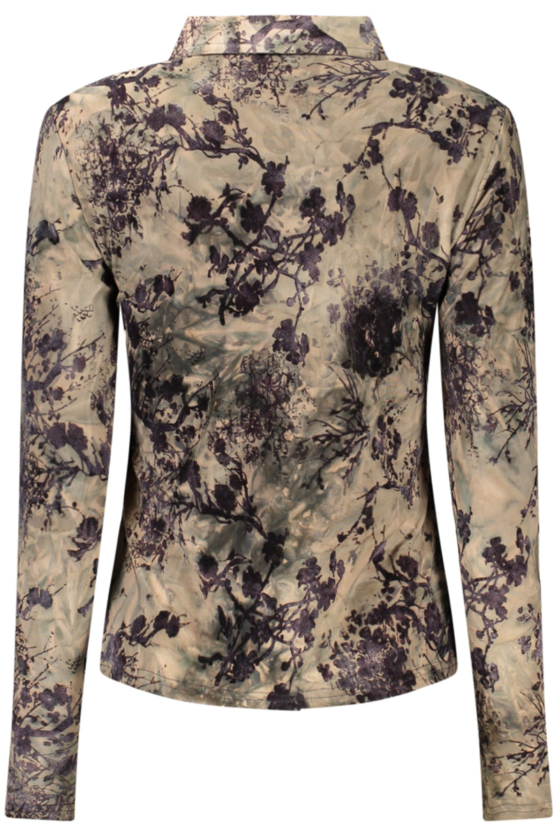 Desigual Camicia Maniche Lunghe Donna Marrone
