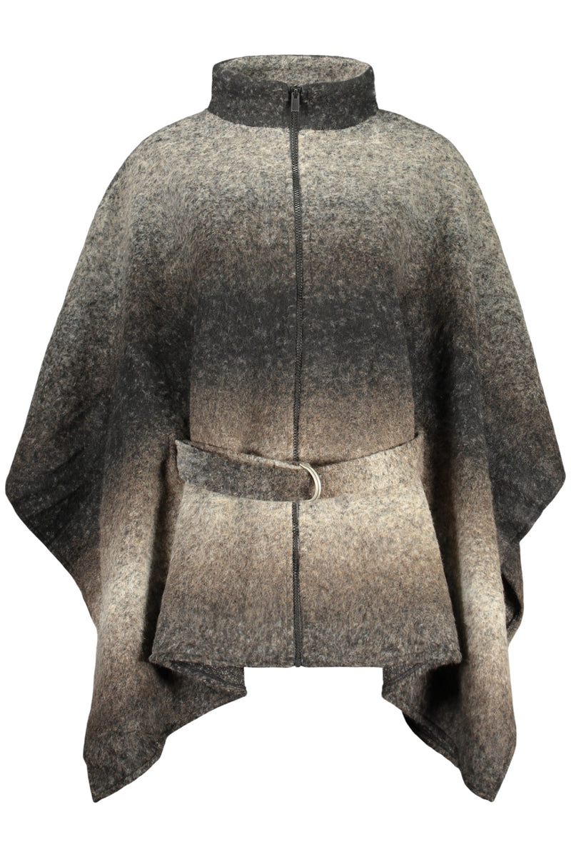Desigual Poncho Donna Marrone