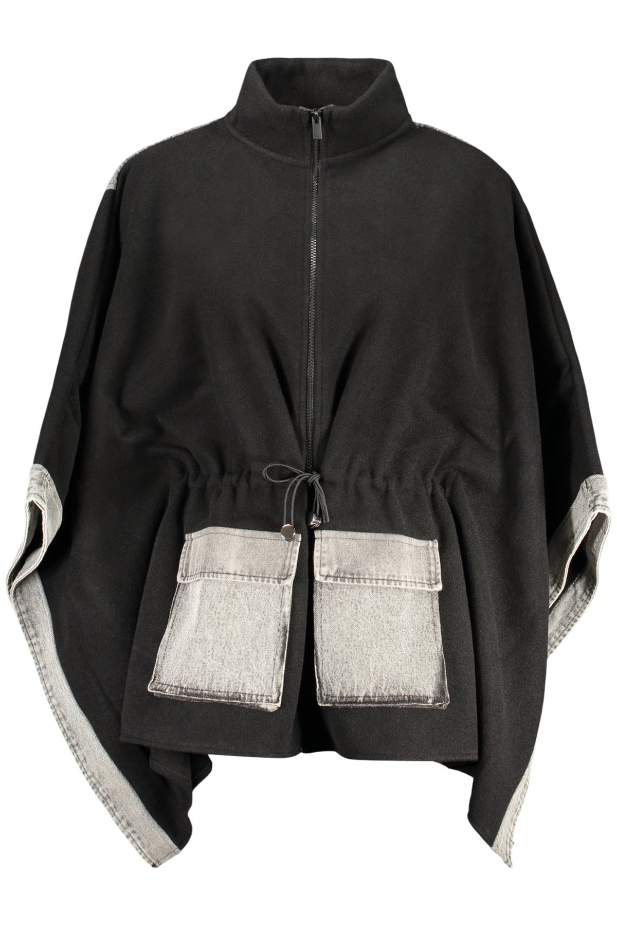 Desigual Poncho Donna Nero