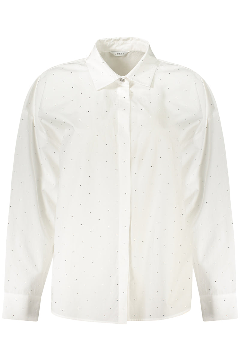 Guess Jeans Camicia Maniche Lunghe Donna Bianco
