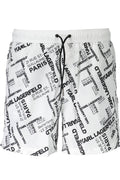 Karl Lagerfeld Beachwear Costume Parte Sotto Uomo Bianco