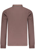 Norway 1963 Polo Maniche Lunghe Uomo Marrone