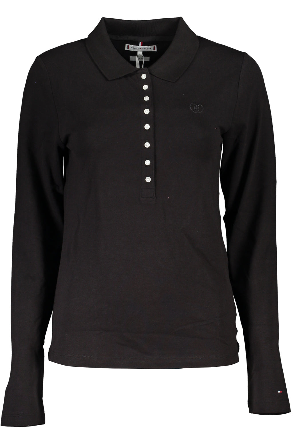 Tommy Hilfiger Polo Maniche Lunghe Donna Nero