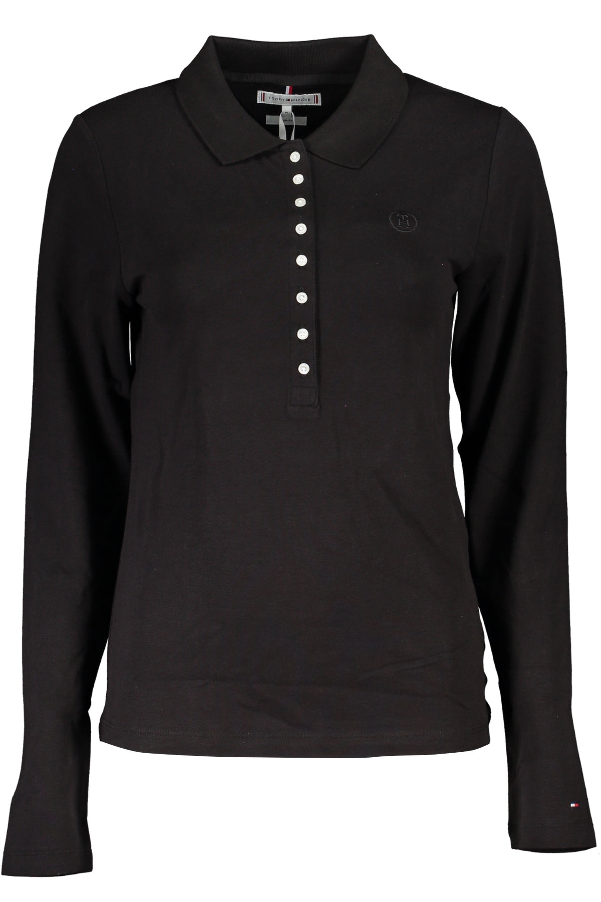 Tommy Hilfiger Polo Maniche Lunghe Donna Nero