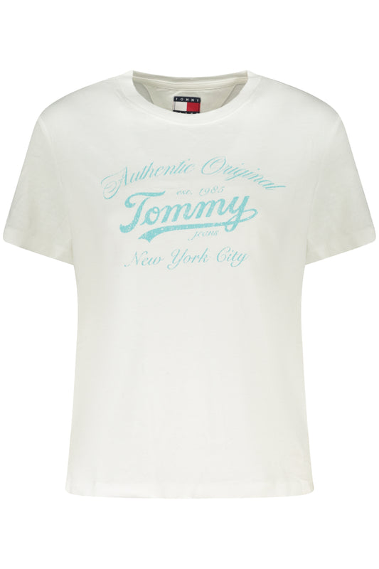 TOMMY HILFIGER T-SHIRT MANICHE CORTE DONNA BIANCO
