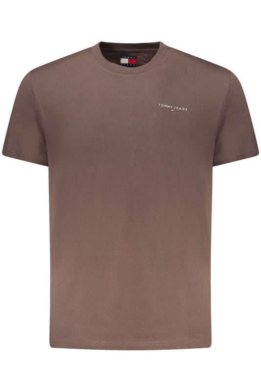 TOMMY HILFIGER T-SHIRT MANICHE CORTE UOMO MARRONE