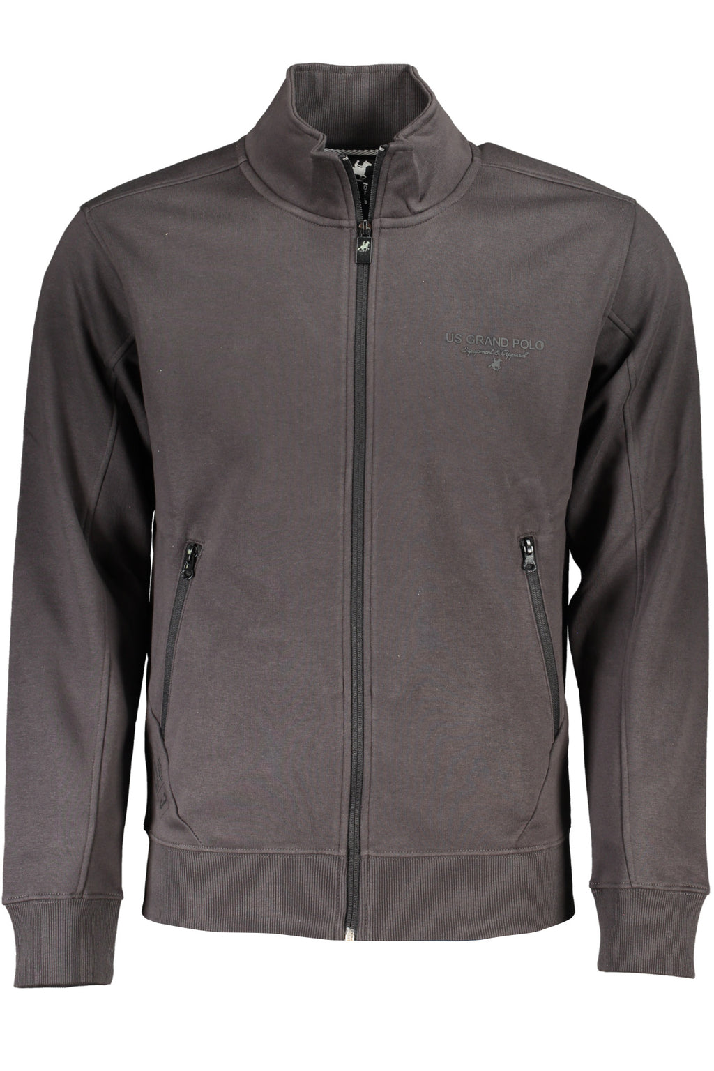 U.S. Grand Felpa Con Zip Uomo Grigio