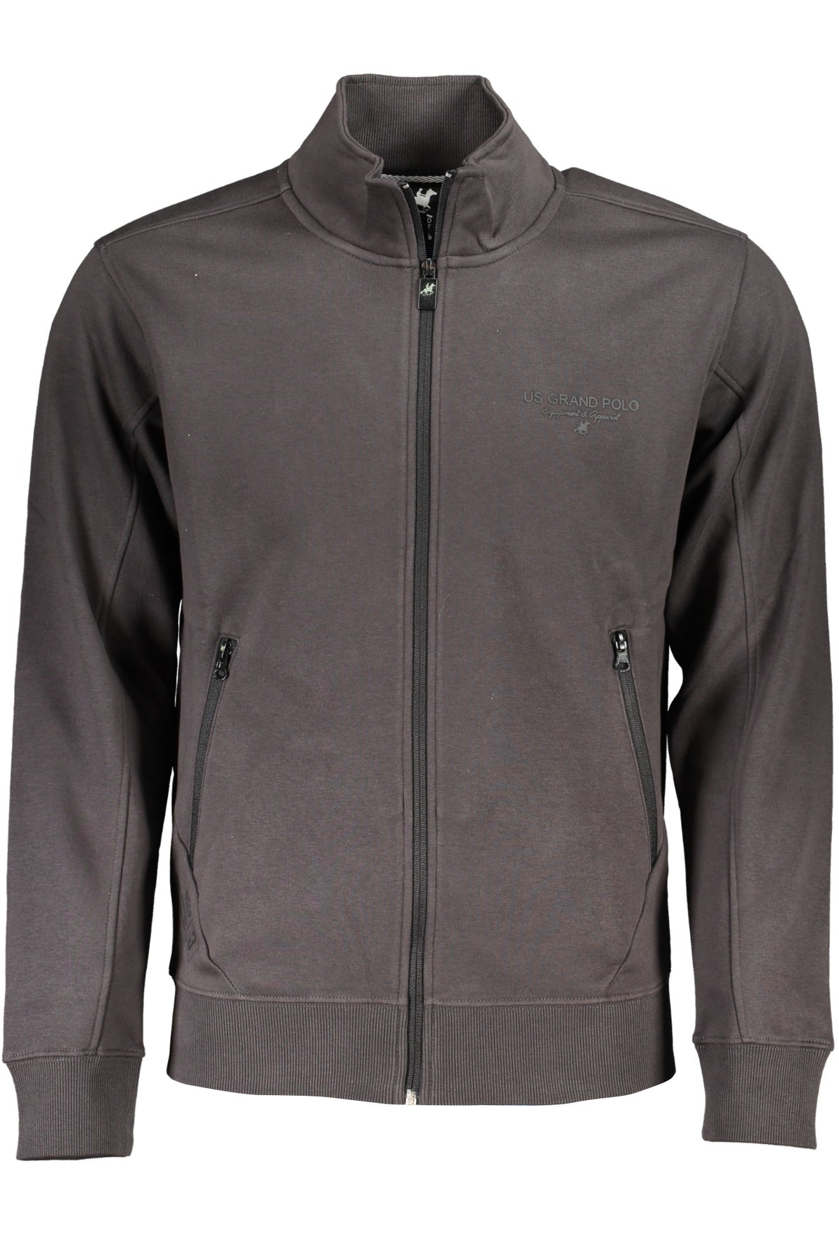U.S. Grand Felpa Con Zip Uomo Grigio